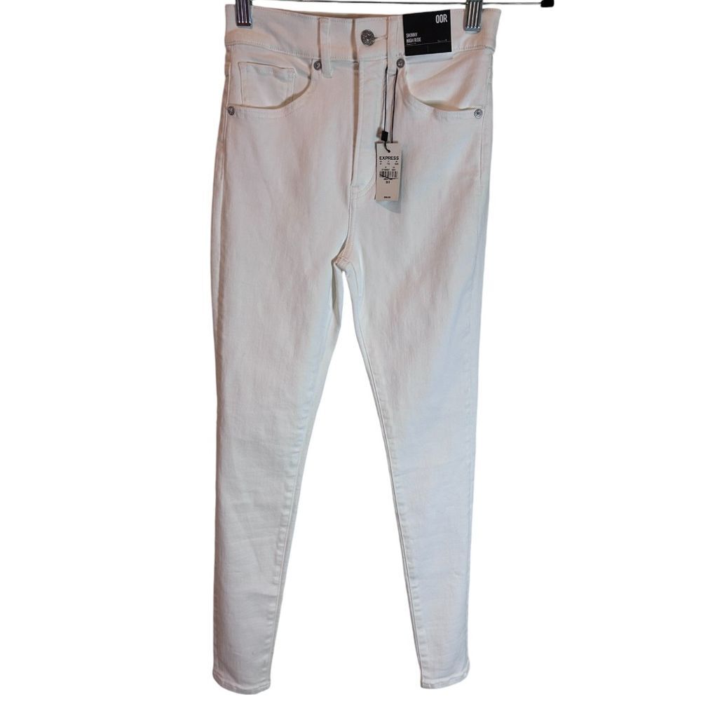 Express White High‎ Rise Skinny Jeans OOR Collection Classic Denim